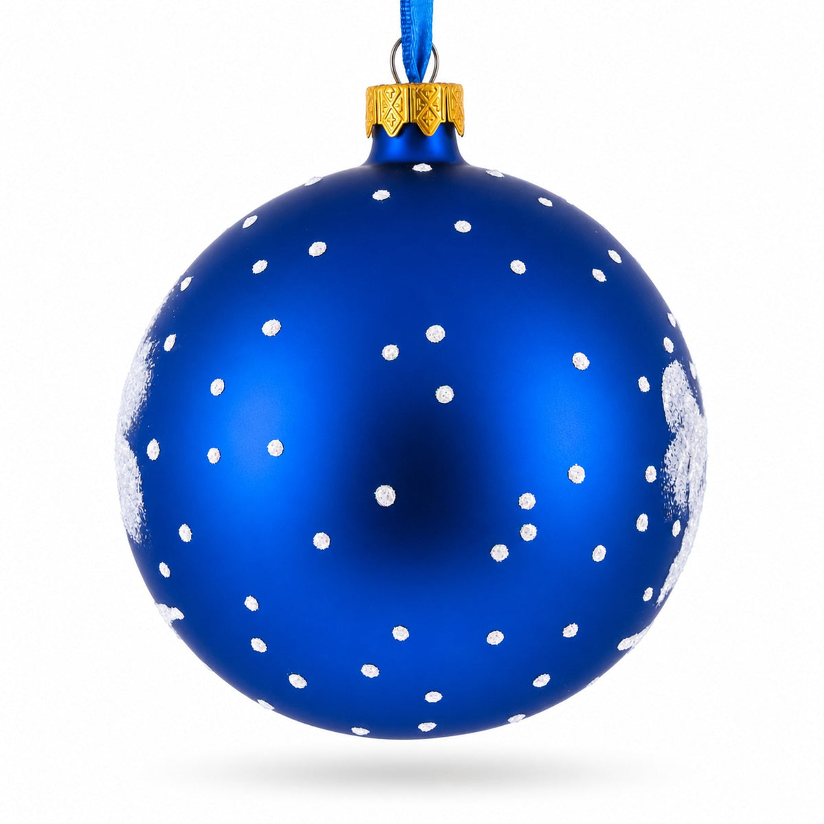 Joyful Trio of Gnomes Glass Ball Christmas Ornament 4 Inches