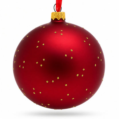 Buzzing Bee in Flight Collecting Honey Glass Ball Christmas Ornament 4 Inches