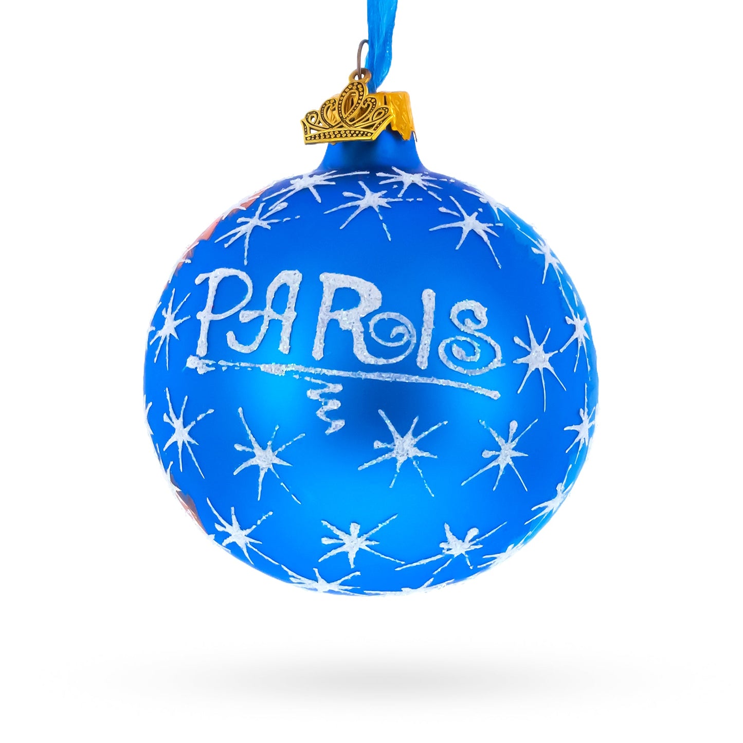 Eiffel Tower, Paris, France Glass Ball Christmas Ornament 3.25 Inches