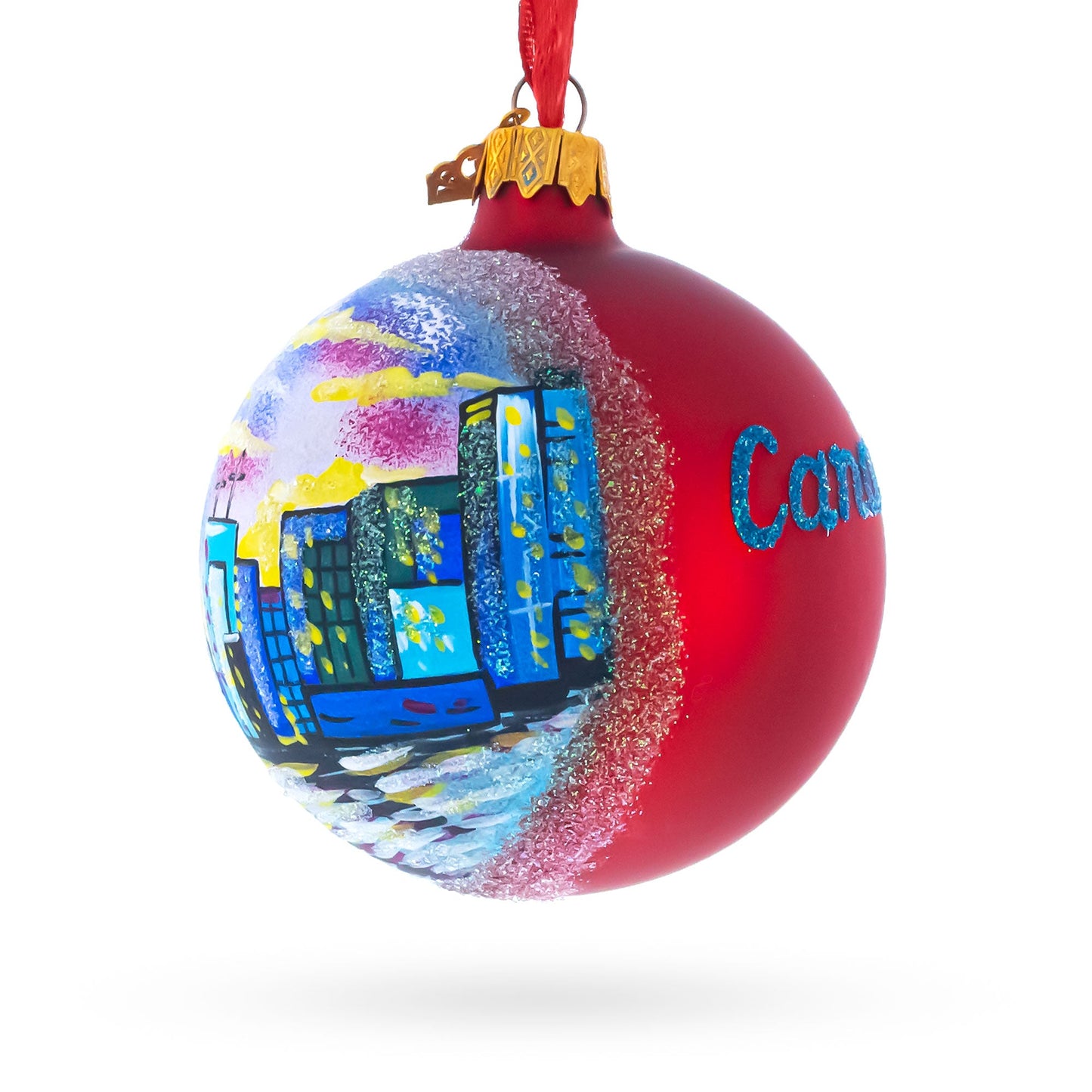 CN Tower, Toronto, Canada Glass Ball Christmas Ornament 3.25 Inches