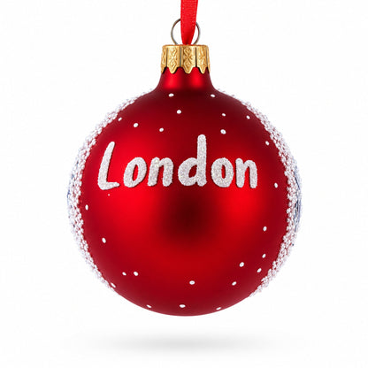 London City Modern Skyline, United Kingdom Glass Ball Christmas Ornament 3.25 Inches