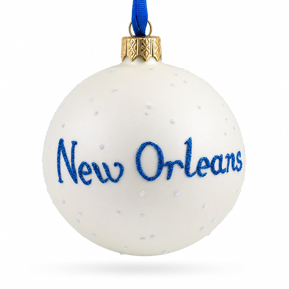 New Orleans, Louisiana Glass Ball Christmas Ornament 3.25 Inches