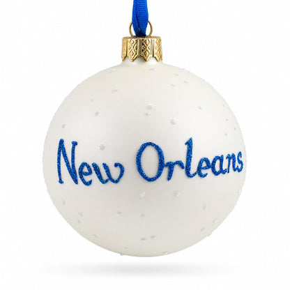 New Orleans, Louisiana Glass Ball Christmas Ornament 3.25 Inches