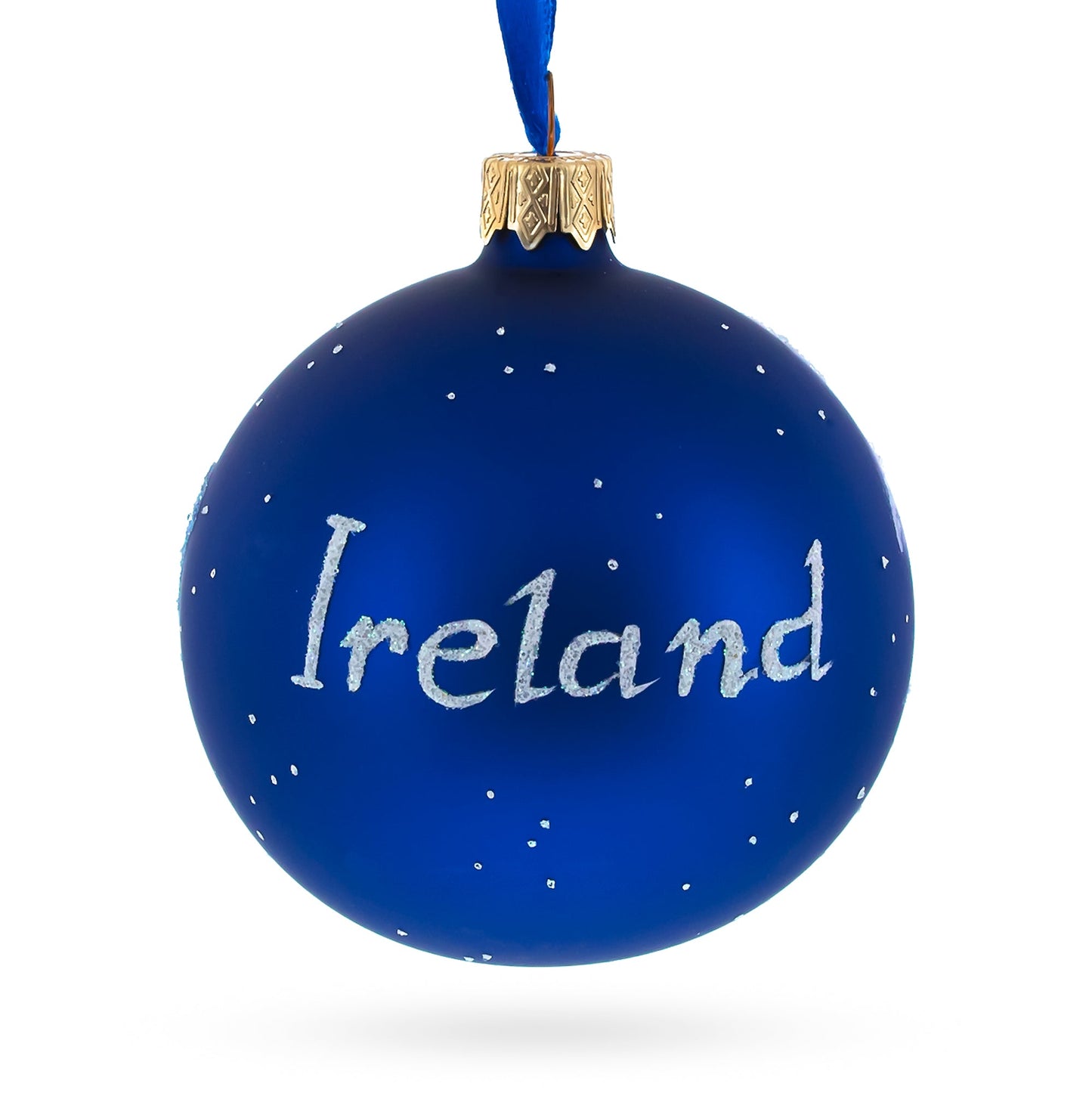 Castle in Ireland Glass Ball Christmas Ornament 3.25 Inches