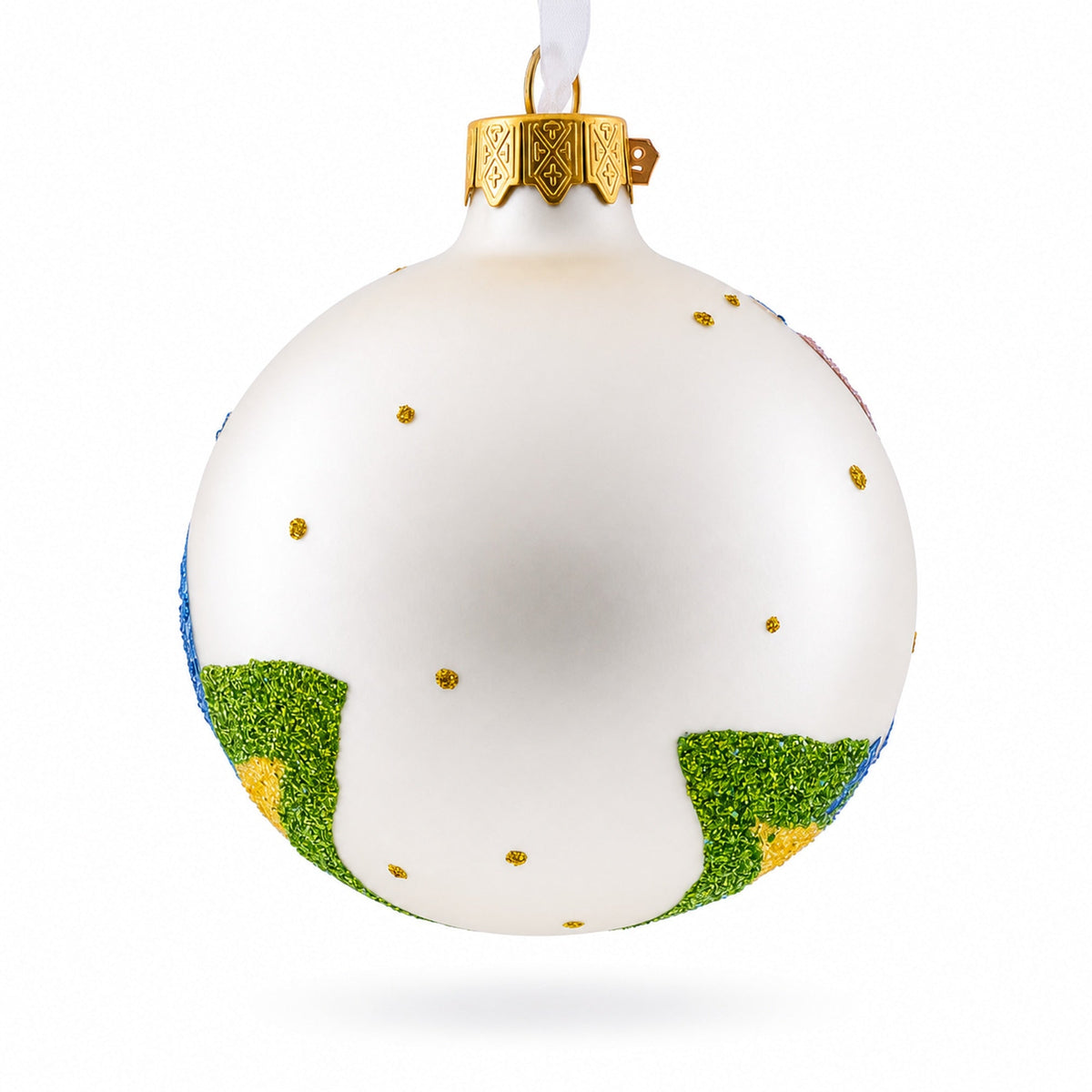Baseball Glass Ball Christmas Ornament 3.25 Inches