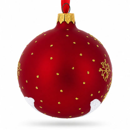 Dogs Celebrating with Cocktails Glass Ball Christmas Ornament 3.25 Inches