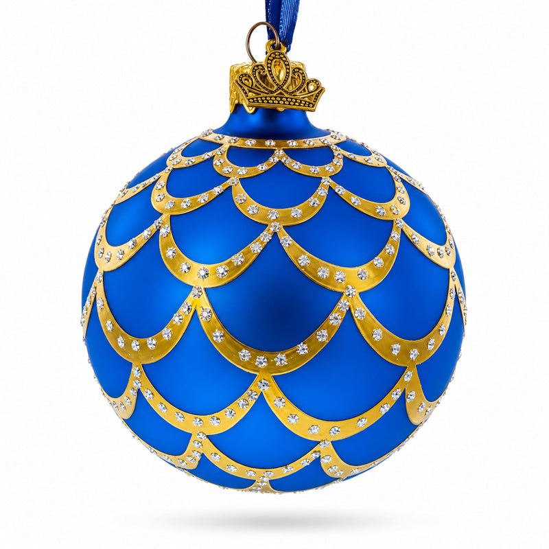 1900 Kelch Pine Cone Royal Glass Christmas Ornament 3.25 Inches