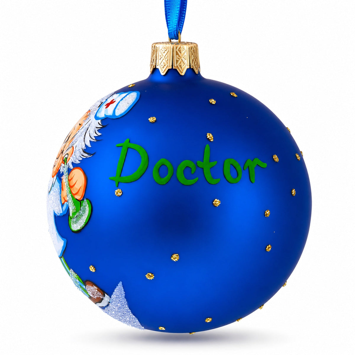 The Caring Doctor Glass Ball Christmas Ornament 3.25 Inches