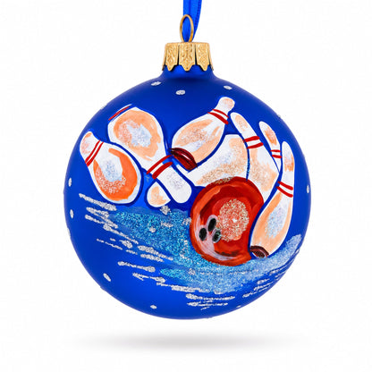 Bowling Glass Ball Christmas Ornament 3.25 Inches