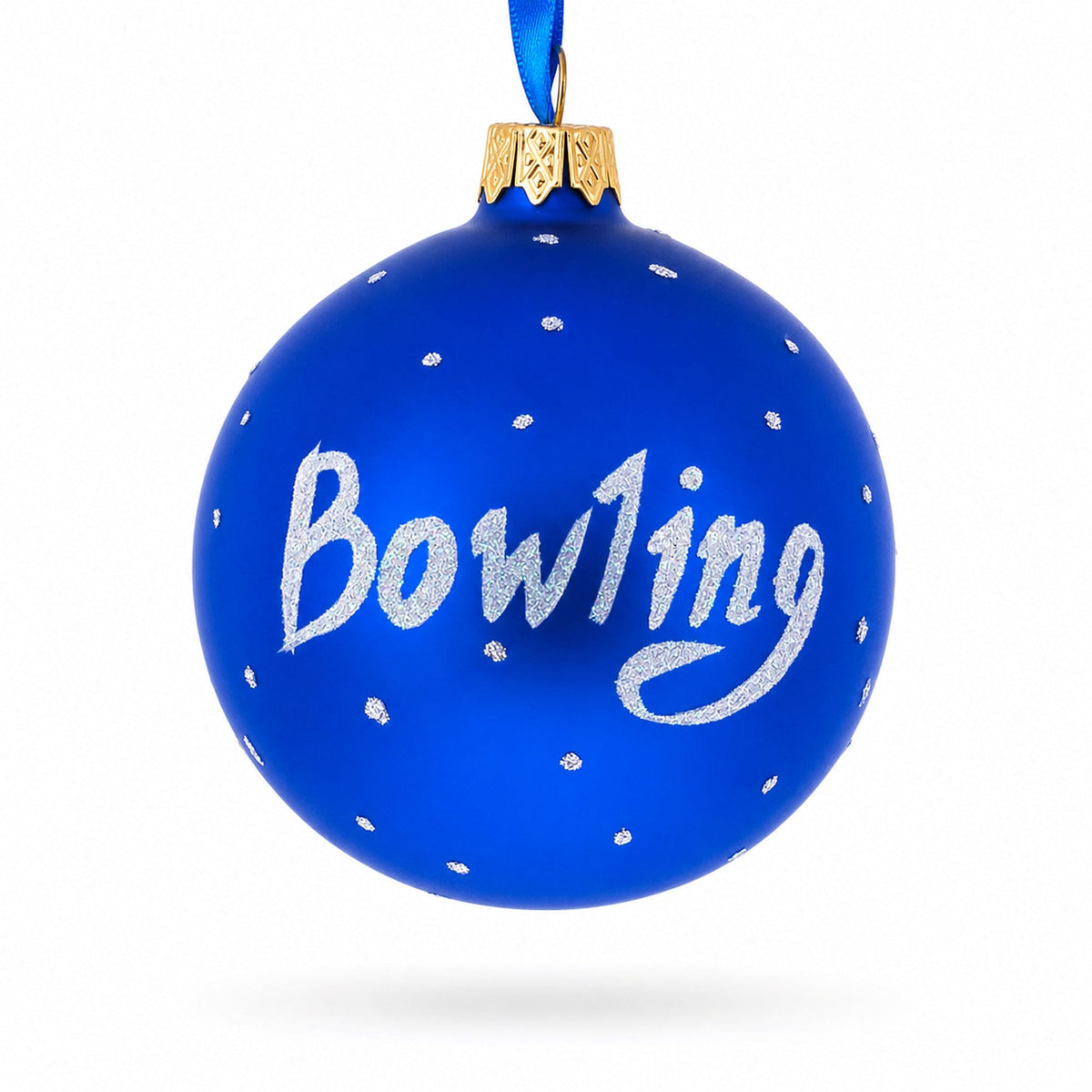 Bowling Glass Ball Christmas Ornament 3.25 Inches