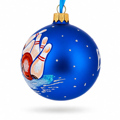 Bowling Glass Ball Christmas Ornament 3.25 Inches
