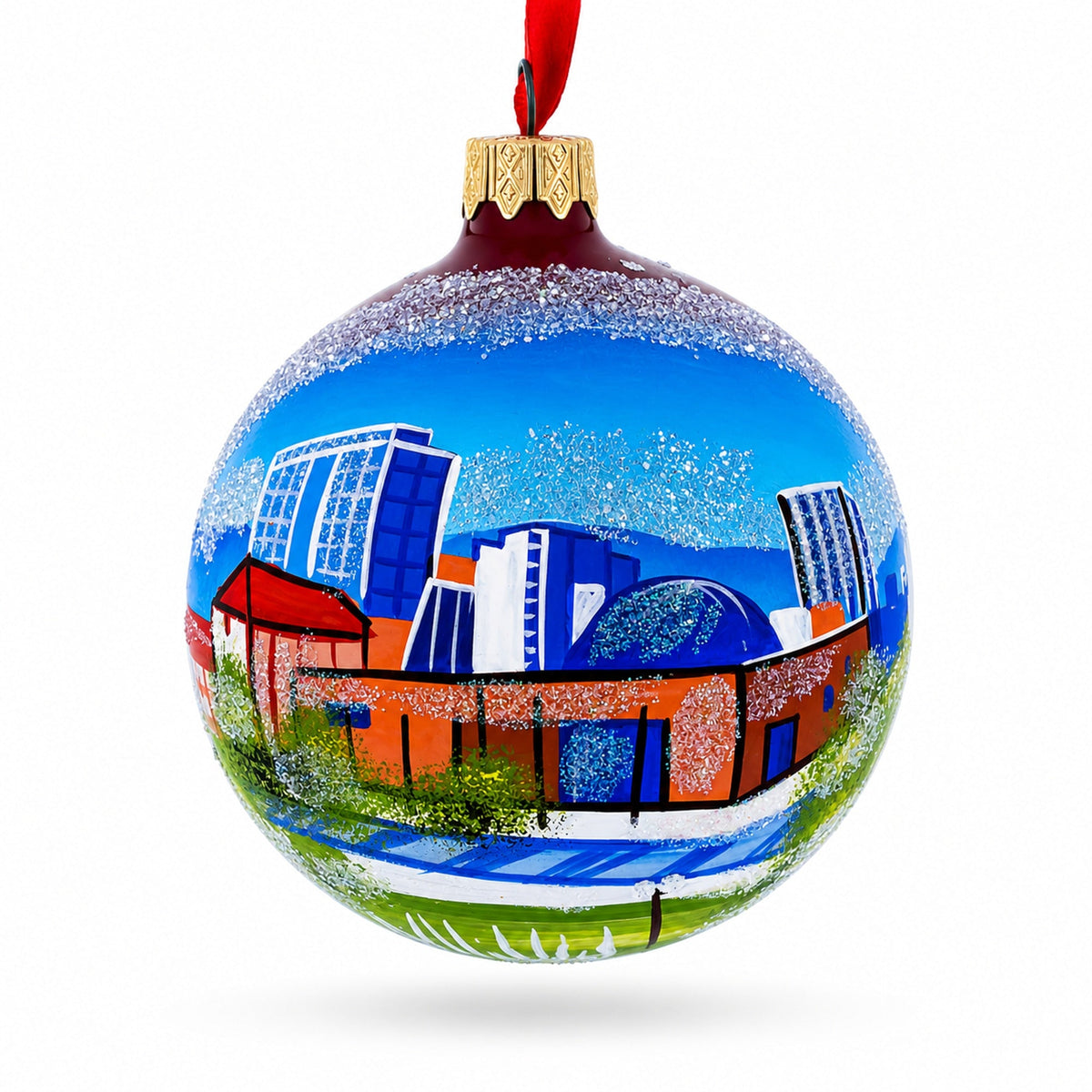 San Jose, California Glass Ball Christmas Ornament 3.25 Inches