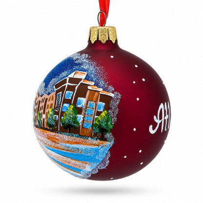 Atlanta, Georgia Glass Ball Christmas Ornament 3.25 Inches