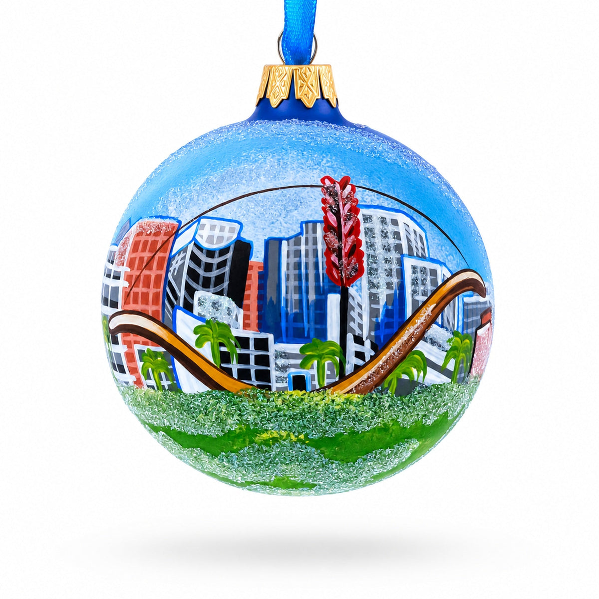 San Francisco, California Glass Ball Christmas Ornament 3.25 Inches