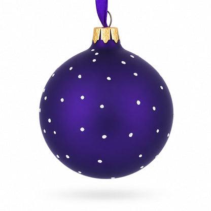Ballet Dancer on Purple Glass Ball Christmas Ornament 3.25 Inches