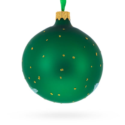 Beer Barrel Glass Ball Christmas Ornament 3.25 Inches