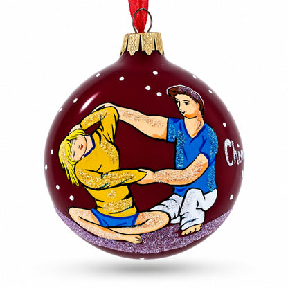 Chiropractor Glass Ball Christmas Ornament 3.25 Inches