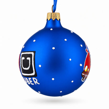 The Taxi Cab Glass Ball Christmas Ornament 3.25 Inches