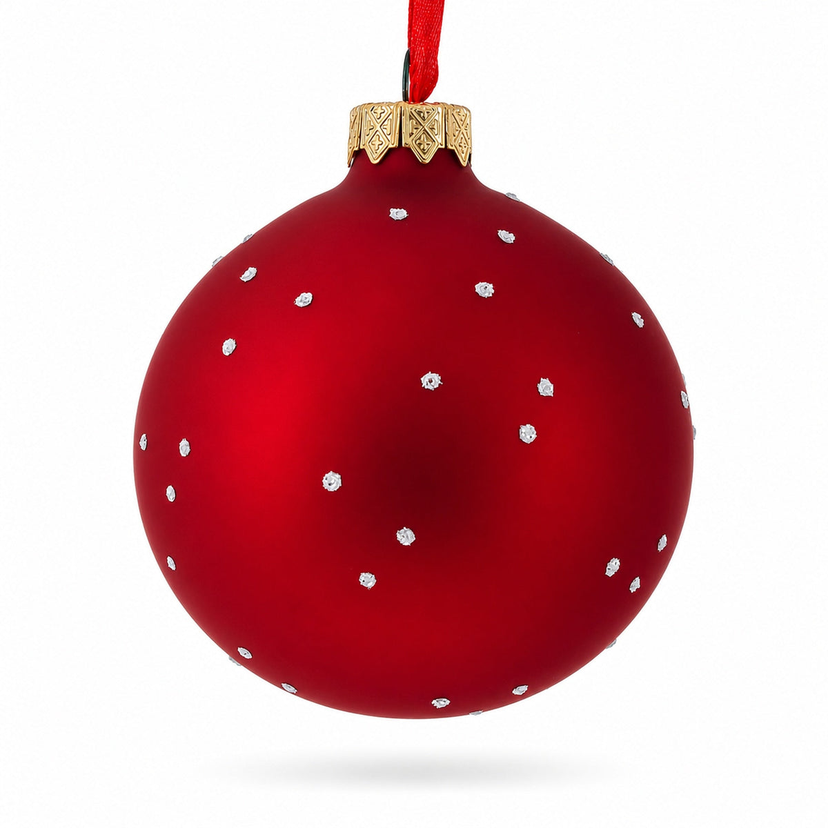 Police Officer and K9 Partner Glass Ball Christmas Ornament 3.25 Inches