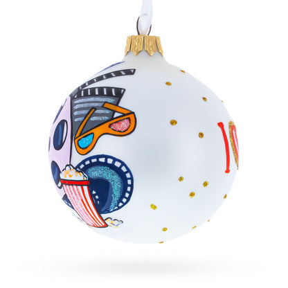 Movie Lover Glass Ball Christmas Ornament 3.25 Inches