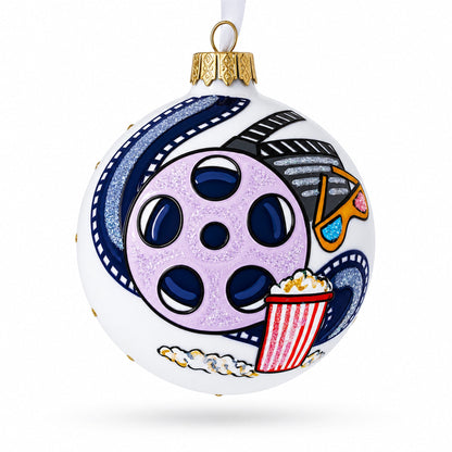 Movie Lover Glass Ball Christmas Ornament 3.25 Inches