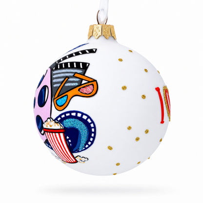 Movie Lover Glass Ball Christmas Ornament 3.25 Inches