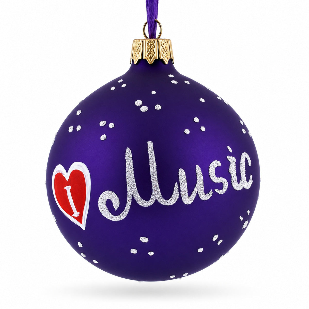 Music Instruments Glass Ball Christmas Ornament 3.25 Inches