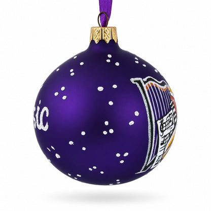 Music Instruments Glass Ball Christmas Ornament 3.25 Inches