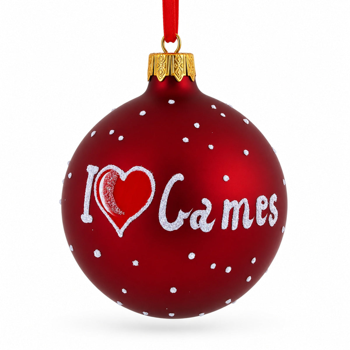 Video Gamer Glass Ball Christmas Ornament 3.25 Inches