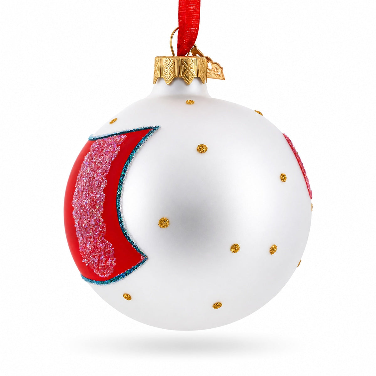 Flag of China Glass Ball Christmas Ornament 3.25 Inches