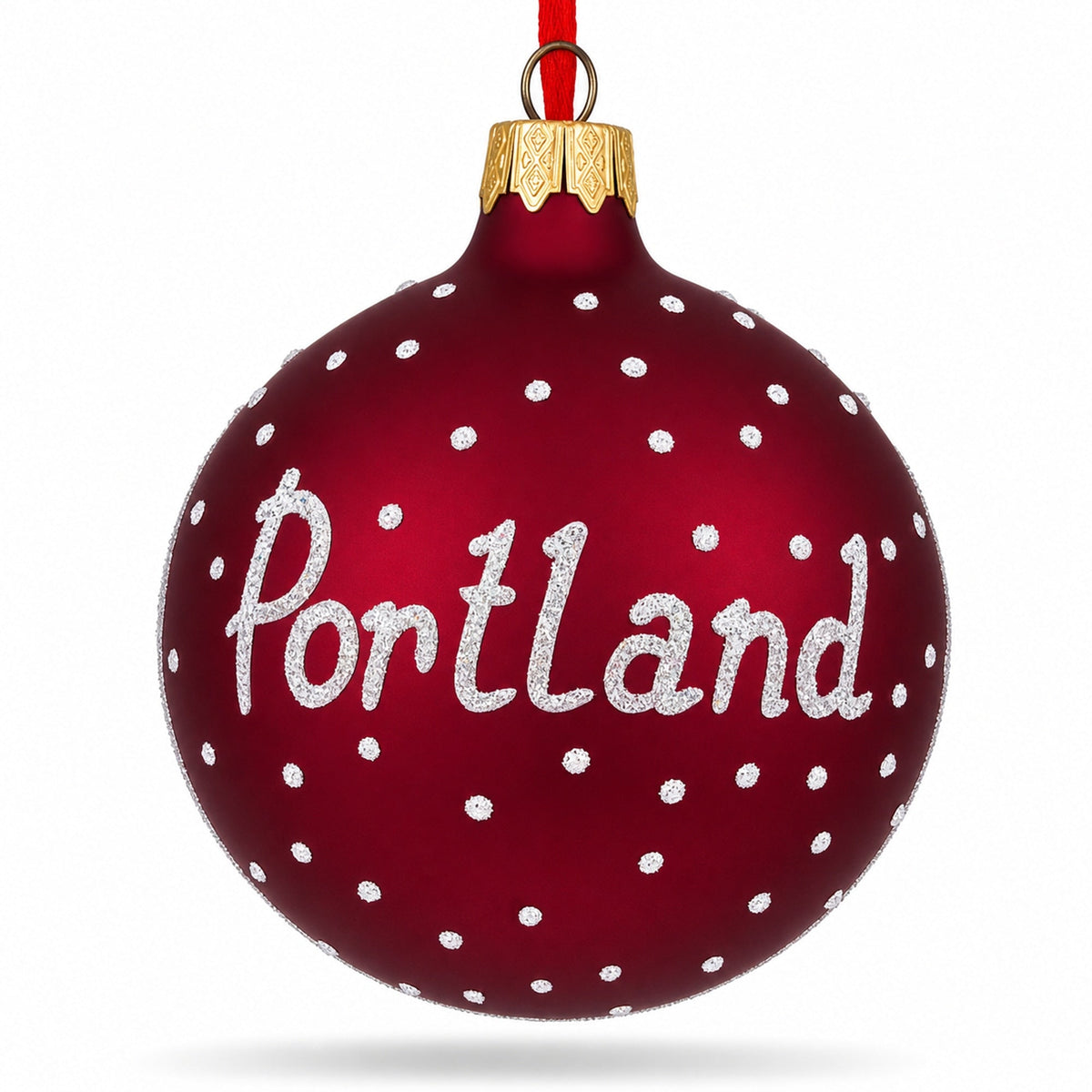 Portland, Oregon Glass Ball Christmas Ornament 3.25 Inches
