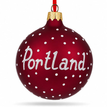 Portland, Oregon Glass Ball Christmas Ornament 3.25 Inches