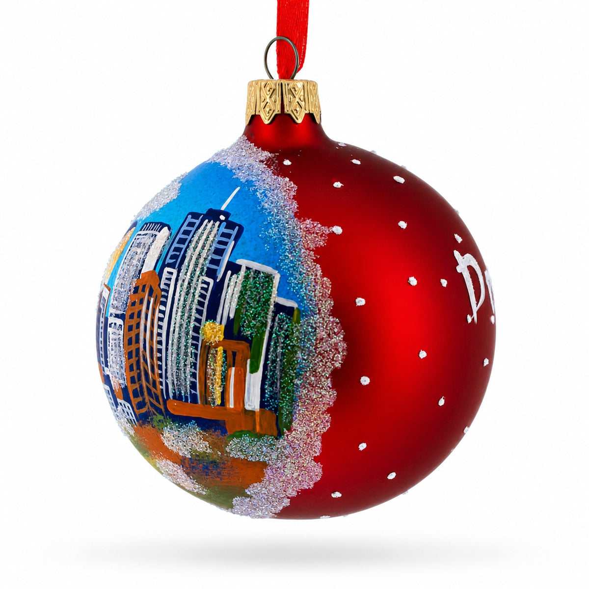 Denver, Colorado Glass Ball Christmas Ornament 3.25 Inches