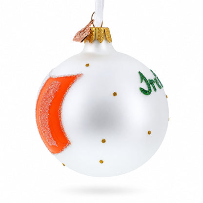 Flag of Ireland Glass Ball Christmas Ornament 3.25 Inches