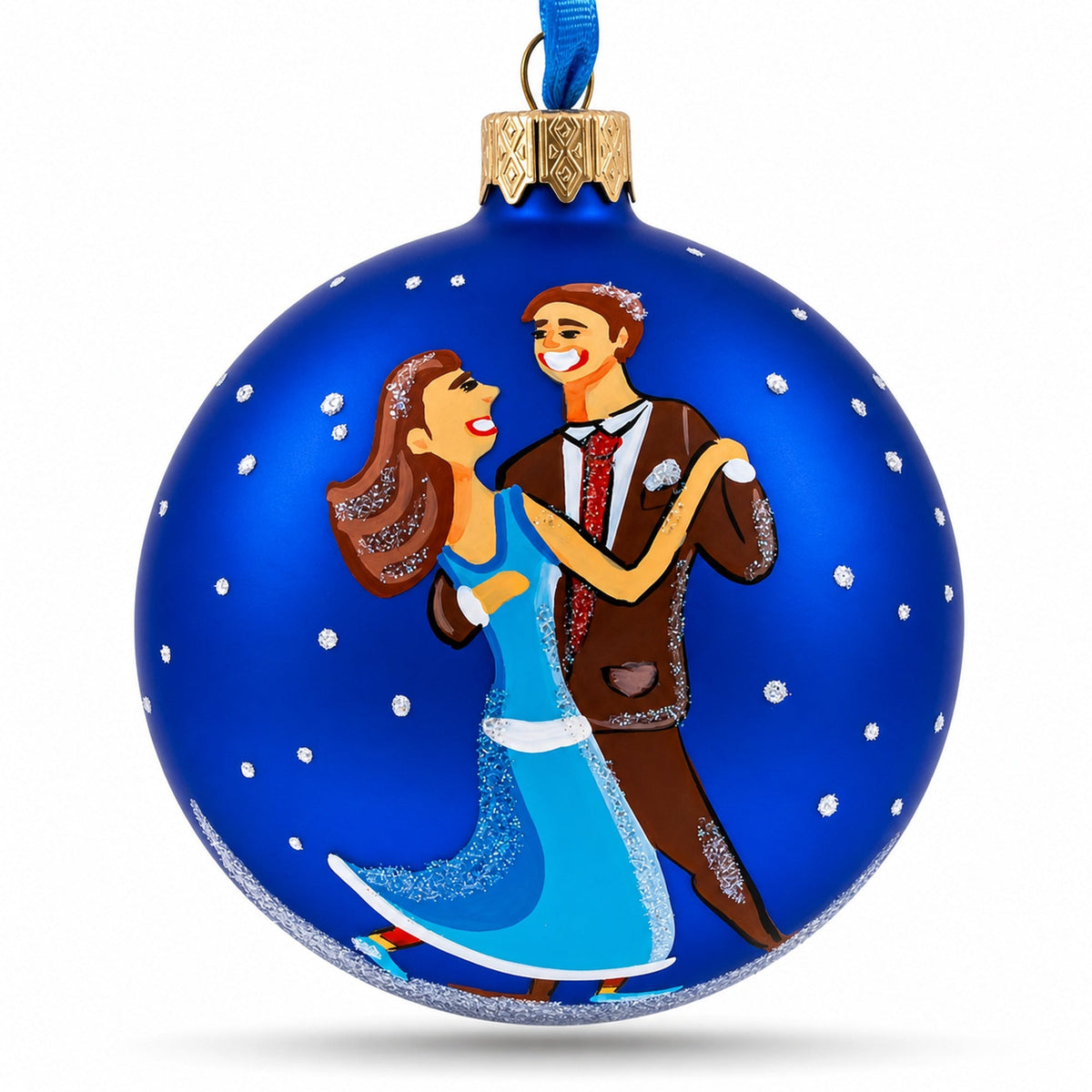 I Love Dancing Glass Ball Christmas Ornament 3.25 Inches