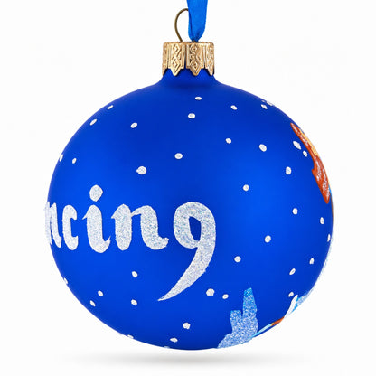 I Love Dancing Glass Ball Christmas Ornament 3.25 Inches