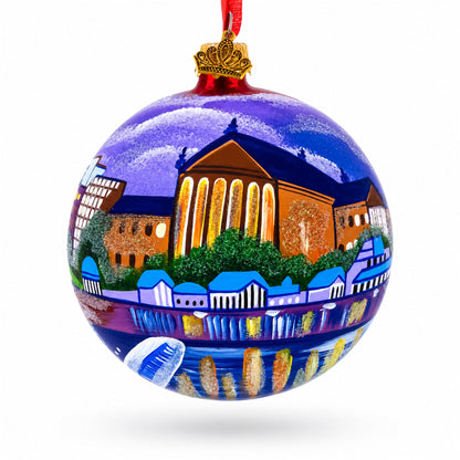 Philadelphia, Pennsylvania Glass Ball Christmas Ornament 4 Inches