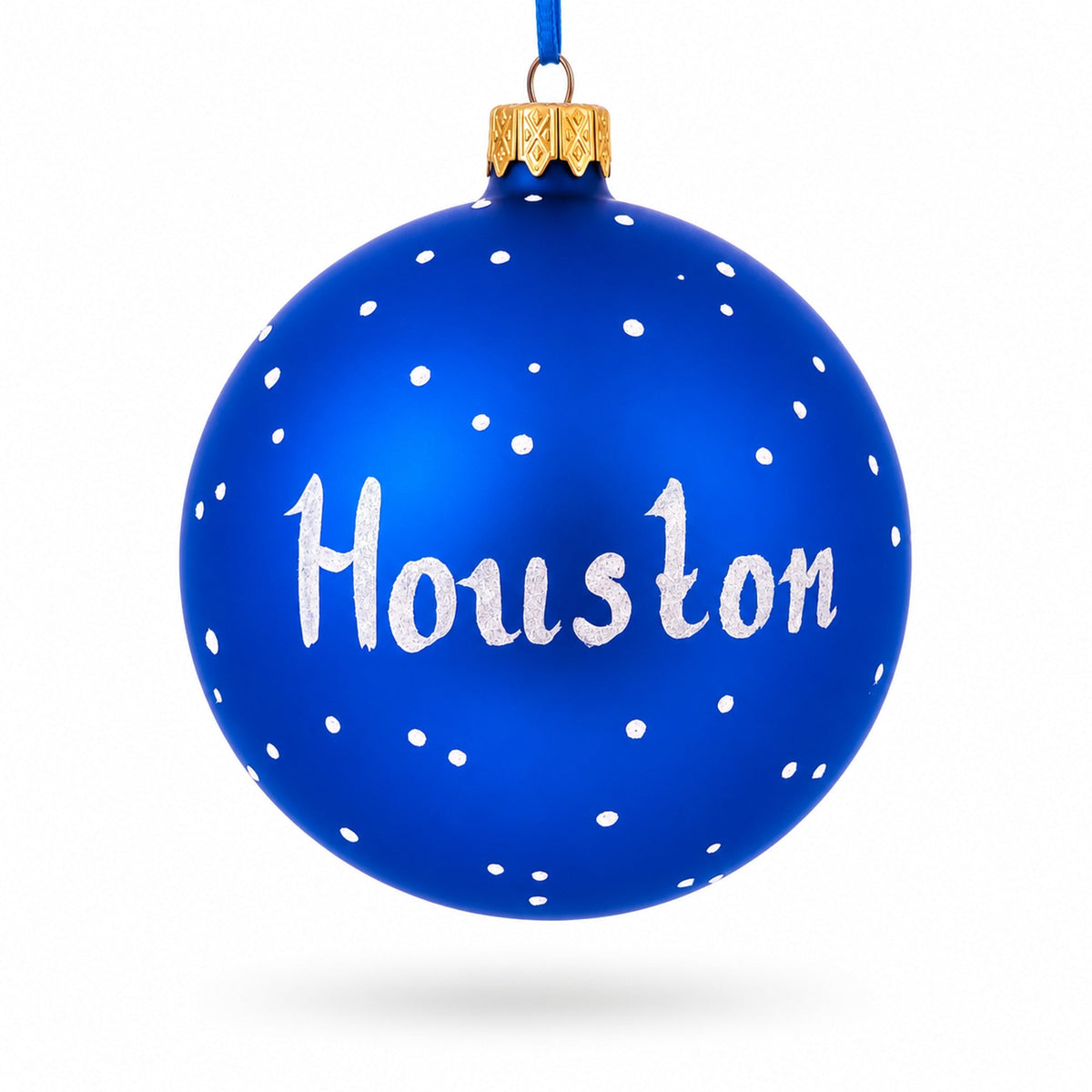 Houston, Texas Glass Ball Christmas Ornament 4 Inches