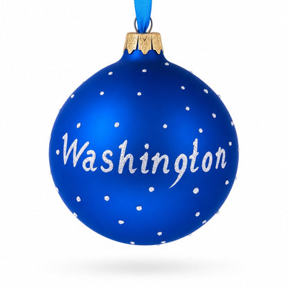United States Capitol, Washington, DC Glass Ball Christmas Ornament 3.25 Inches