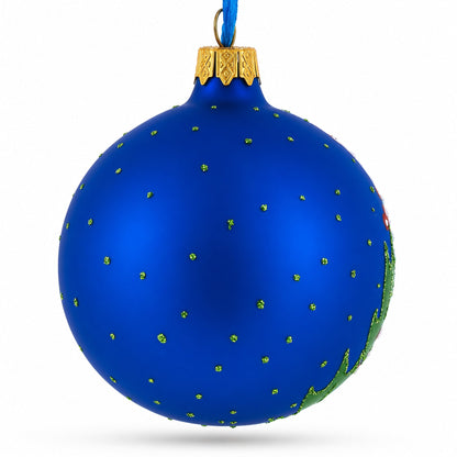 Deer in the Woods Glass Ball Christmas Ornament 3.25 Inches