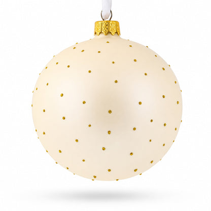 Doves and Wedding Ring Glass Ball Christmas Ornament 4 Inches