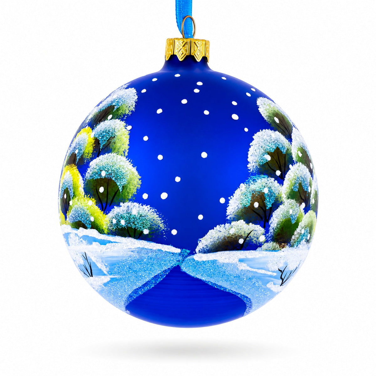 Pigs Decorating Tree Glass Ball Christmas Ornament 4 Inches