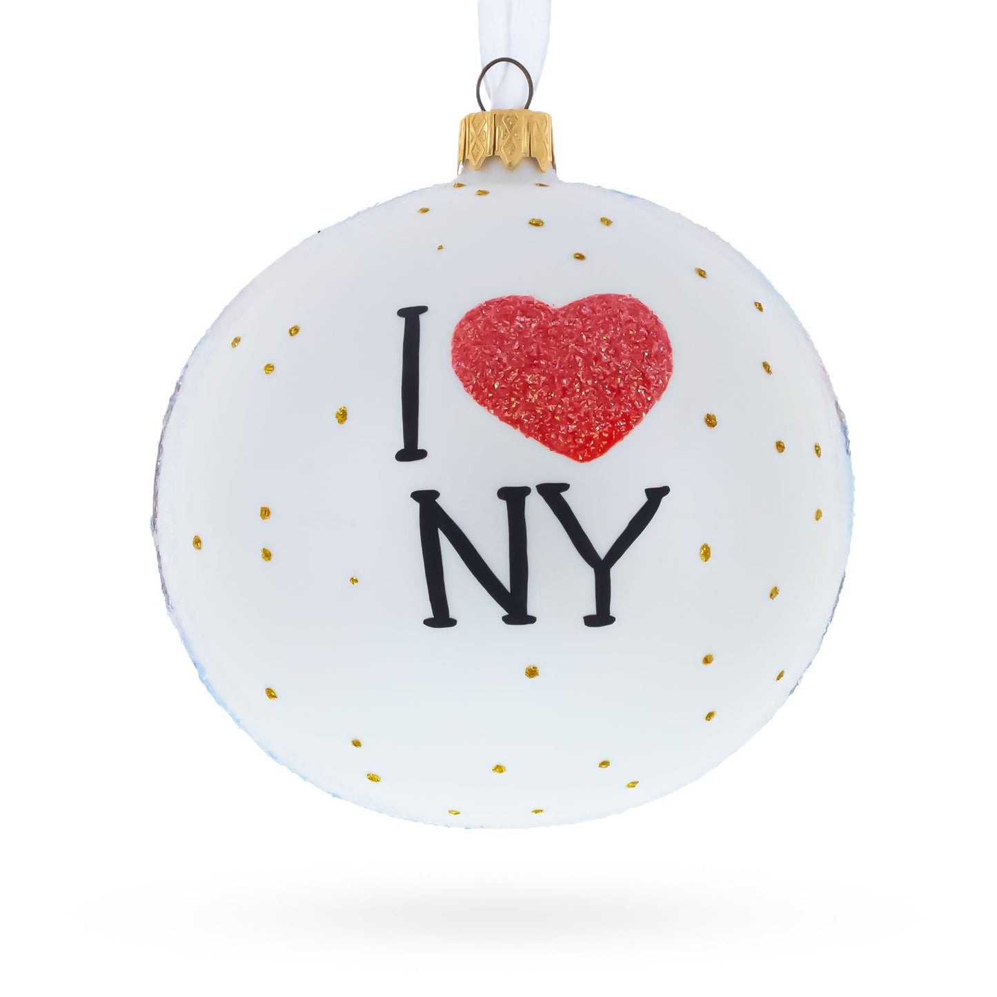 Brooklyn Bridge, New York Glass Ball Christmas Ornament 4 Inches