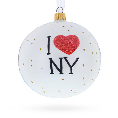 Brooklyn Bridge, New York Glass Ball Christmas Ornament 4 Inches
