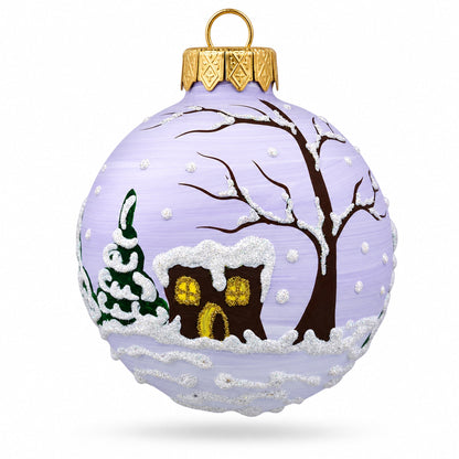 Hedgehog with Mittens Glass Ball Christmas Ornament 3.25 Inches
