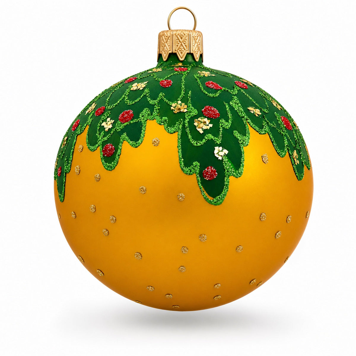 Festive Horse Celebration with Balloons Glass Ball Christmas Ornament 3.25 Inches