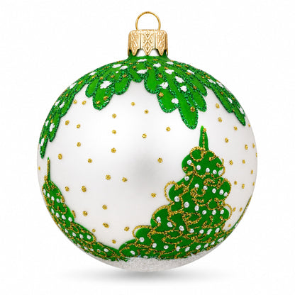 Festive Horse with Dangling Ornaments Glass Ball Christmas Ornament 3.25 Inches
