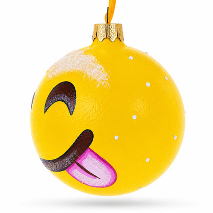 Indulging in Delight Savoring Delicious Food Glass Ball Christmas Ornament 3.25 Inches