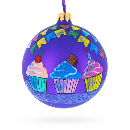 Happy Birthday Glass Ornament 4 Inches