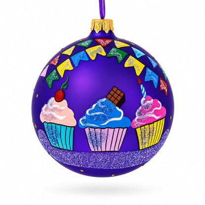Happy Birthday Glass Ornament 4 Inches